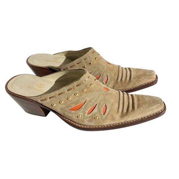 Cole Haan Morgan Western Mule Size 9,5 in Tan - Picture 1 of 7